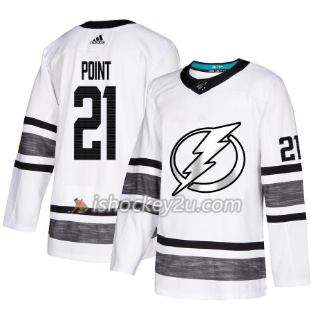 Mænd NHL Tampa Bay Lightning Trøje Brayden Point 21 Hvid 2019 All-Star Adidas Authentic